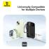 Baseus QPow2 20000mAh Digital Display Fast Charge Power Bank 30W With Built-in Dual Type-C Cable - Black
